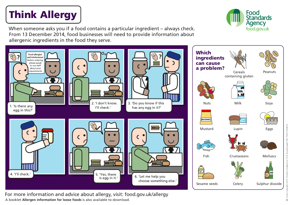 Allergen Food Safety Legislation Justine Meldrum Childcare Provider